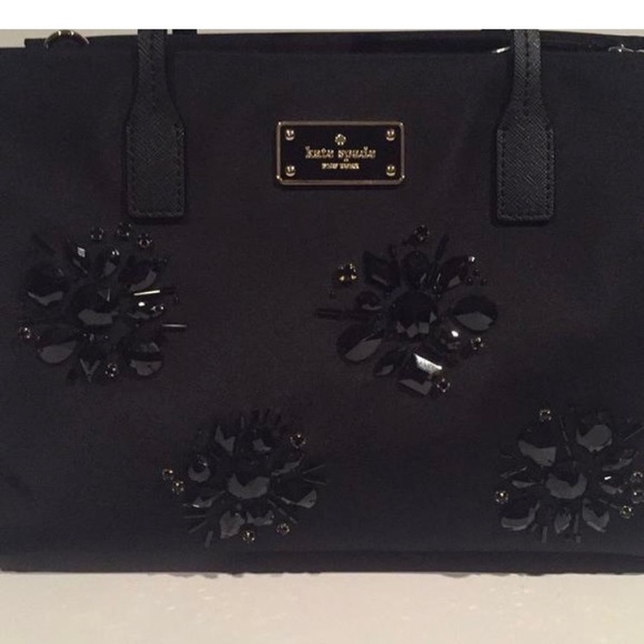 Nwt Kate Spade NY Black Embellished Satchel Bag - Picture 2 of 7